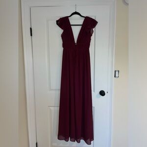 Lulus red maxi dress